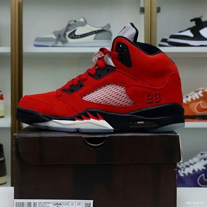RETRO JORDAN Kimikick RAGING BULL RED 5 SUEDE AIR 0417